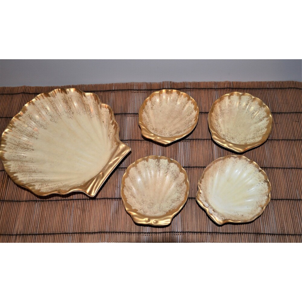 Coastal Beach Time Capsule Serving Pieces Shells Seafood Sauces Candies & More